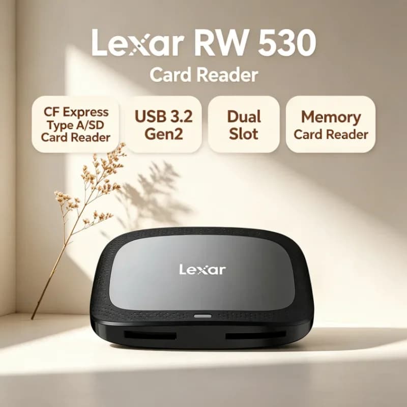 Lexar CFexpress Type A / SD Memory Card Reader Dual Slot USB 3.2 Gen2 RW530 CFA Max 900MB/s SD Card Reader