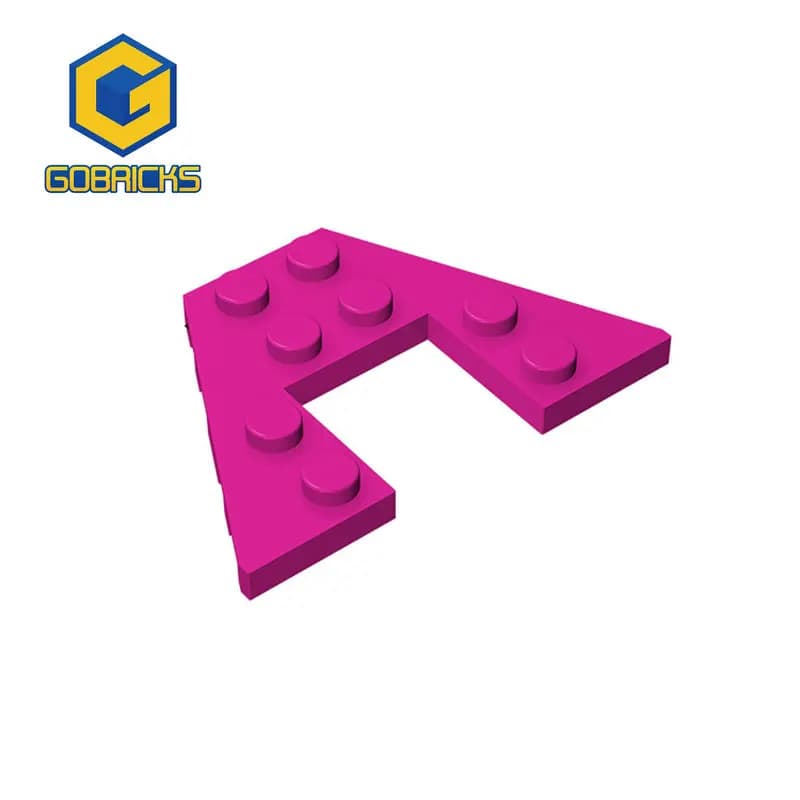 Gobricks 47407 10PCS Piastra a cuneo Parte 6X4 Compatibile con 29172 Giocattoli per bambini Assembla blocchi di costruzione Tech MOC Modello creativo