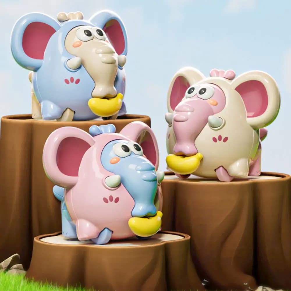Giocattolo Elefante a Corda con Movimento, Animale Rampicante, Gioco Interattivo a Inerzia per Bambini