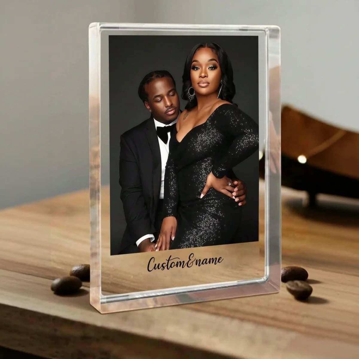 1 Custom Acrylic Plaque – Customizable with Photos; Birthday Gift for Friends, Women, Mothers, and Grandmothers; Tabletop Orname