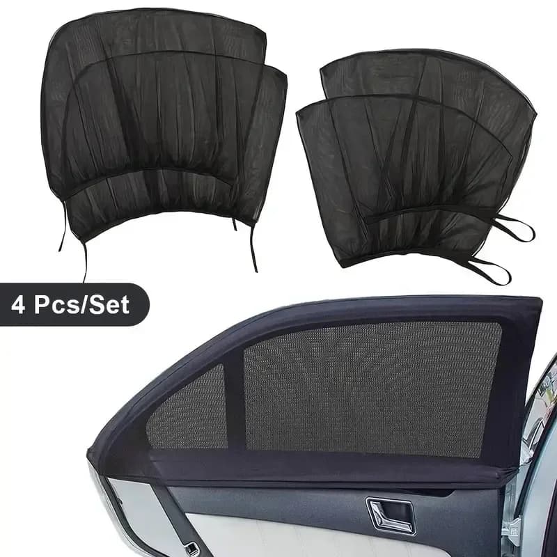 Set di 2/4 zanzariere per finestre, zanzariera premium traspirante per finestre anteriori e posteriori, accessori con protezione UV