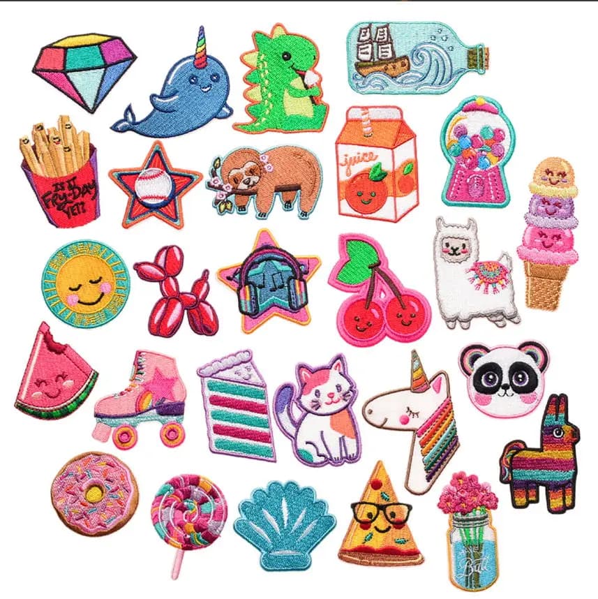 10 pz cibo animali ricamo patch abbigliamento ricamato cappello borsa scarpa materiale di riparazione telefono confezione regalo Decor accessorio fai da te