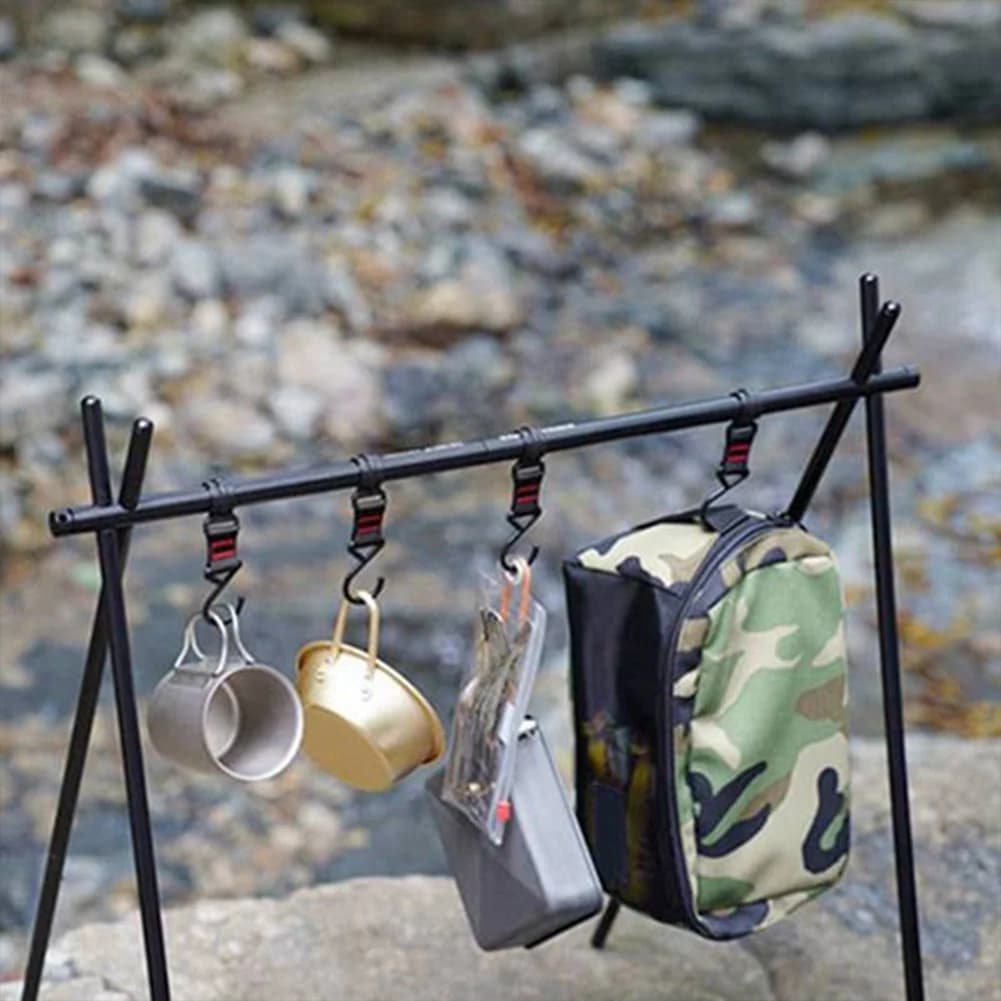 2525+ Outdoor kitchen utensils hanger Foldable camping clothes hanger suitable for camping