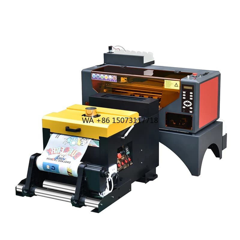 4 Color DTF Printing Machine Double Head Printer XP600 30CM A3 + DTF Pet Film Transfer Printer For All Textile T-shirt Printer