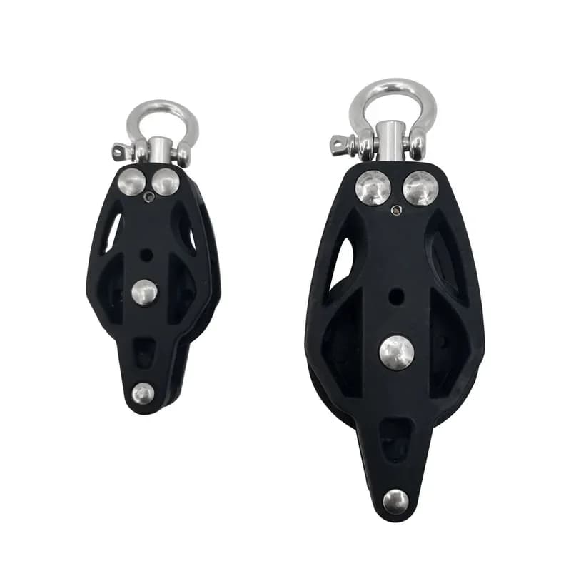 for Black Nylon Pulley Pilates Sailing Rope Parts Yacht Marine Accessories Heavy Duty Block System Rigging Hardware Tackle