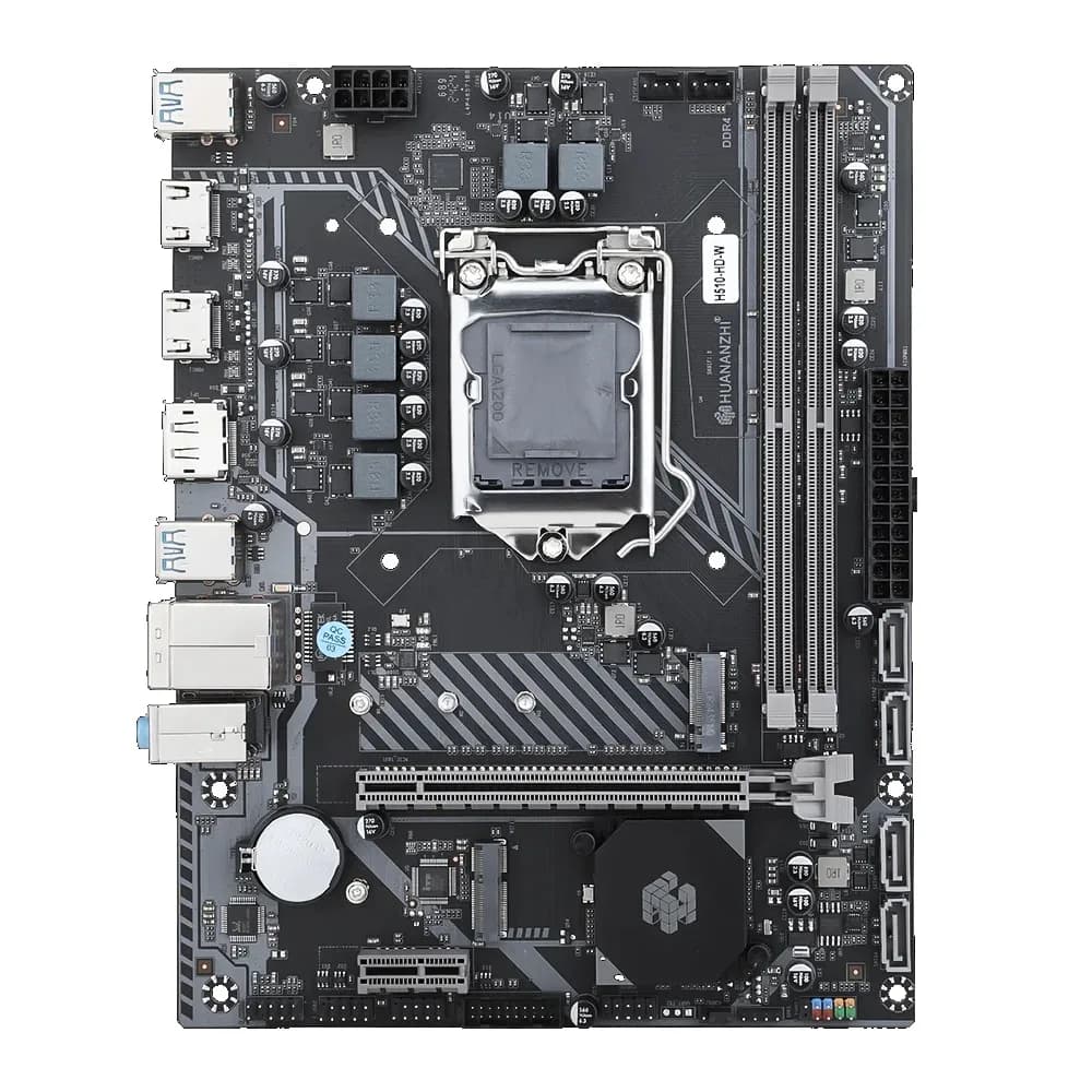 Scheda madre HUANANZHI H510 HD W M-ATX Intel LGA 1200 Supporto 10 11 generazione i3 i5 i7 DDR4 2400 2666 2933 MHz 64G M.2 NVME