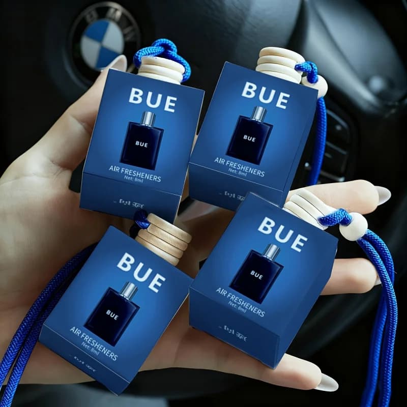Set of 4 Deodorants for Mirror Retrovisore Auto, Fragranza Forte e Duratura, Elimina gli Odori, da Appendere in Auto, Casa, Bagno
