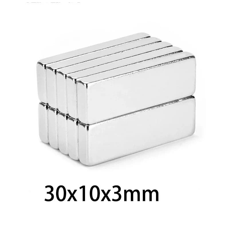 10/20/50 magneti a blocchi 30x10x3 mm - Super senza scheggiature, bordi lisci - perfetti per stampanti 3D, frigorifero, lavagna