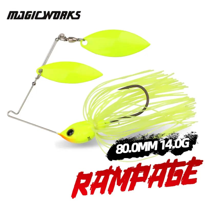 Magic Works 1/2oz Richiamo di Pesca Spinner Esca Lama Forniture Nuove Esche Spinning Gonna In Silicone Esche Artificiali Accessori Pesca