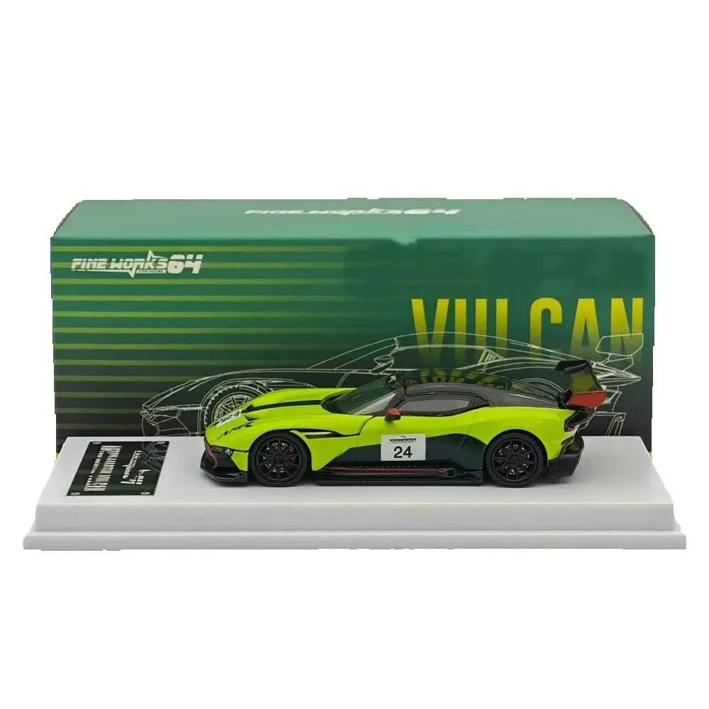 Fine Works 1/64 per Vulcan Modellino in Lega Pressofusa da Collezione - Auto ad Alta Velocità con Cofano Apribile, 14+