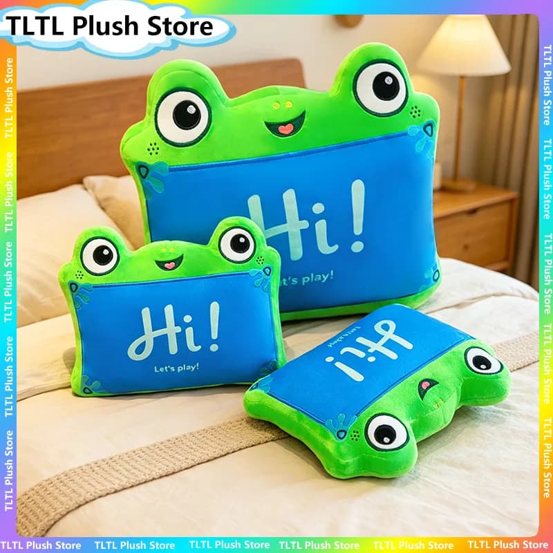 Toy Story 5 Lilypad Plush Toys Pillow Frog Shaped Soft Stuffed Decorative Throw Cushion For Home Sofa Bedroom Living Room