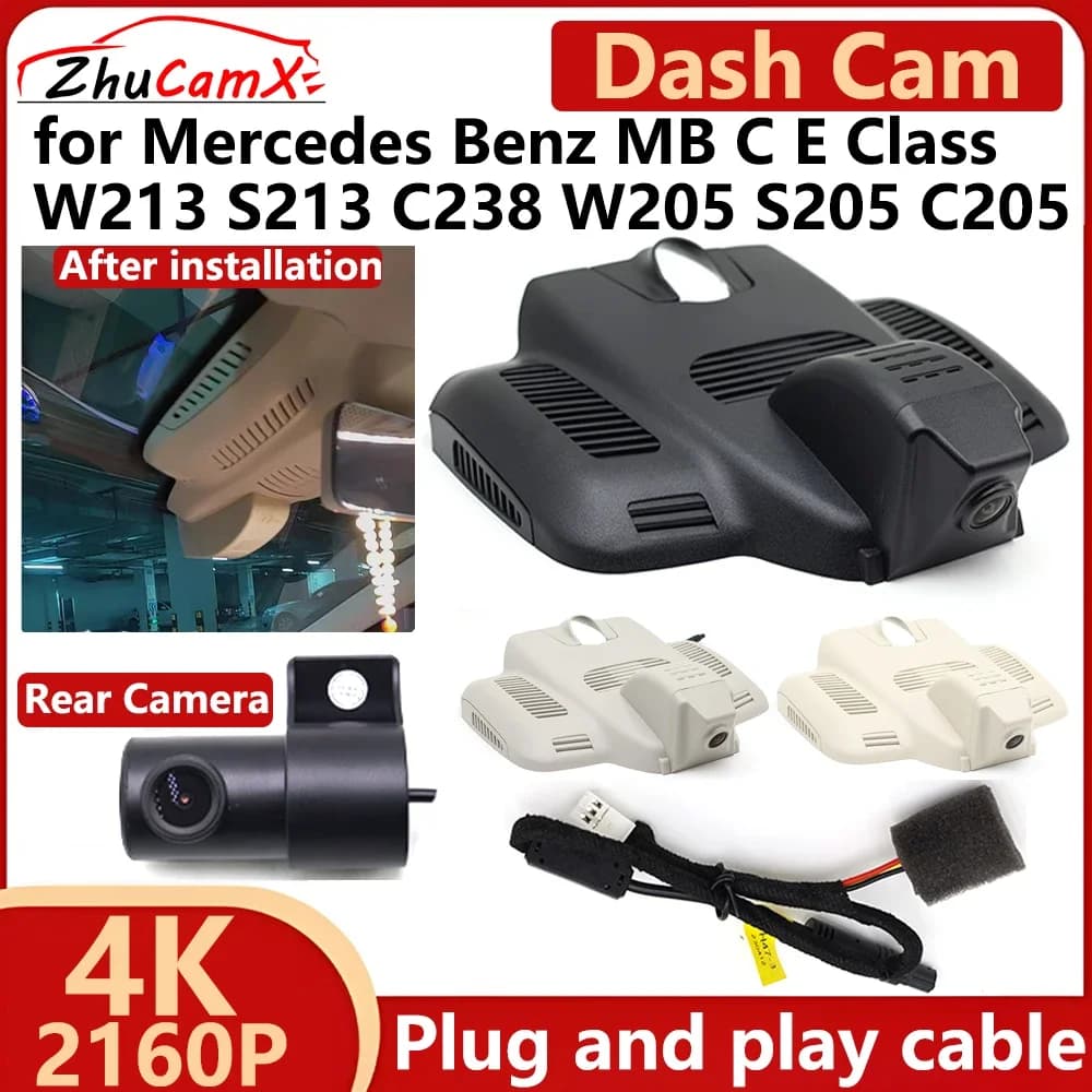 ZhuCamX for Mercedes Benz MB CE Class W213 S213 C238 W205 S205 C205 OEM 4K 2160P Car DVR Dash Cam Video Camera Plug and play recorder