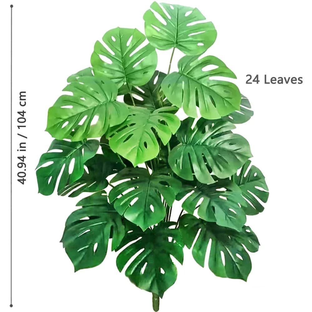 Pianta artificiale realistica Mildred's a 24 foglie, senza acqua, per giardini esterni e decorazioni interne H1620