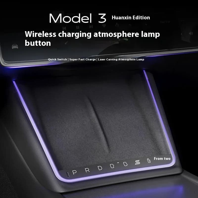 Pulsante luce ambientale di ricarica wireless per l'elettronica automatica della docking station Tesla Refresh 3