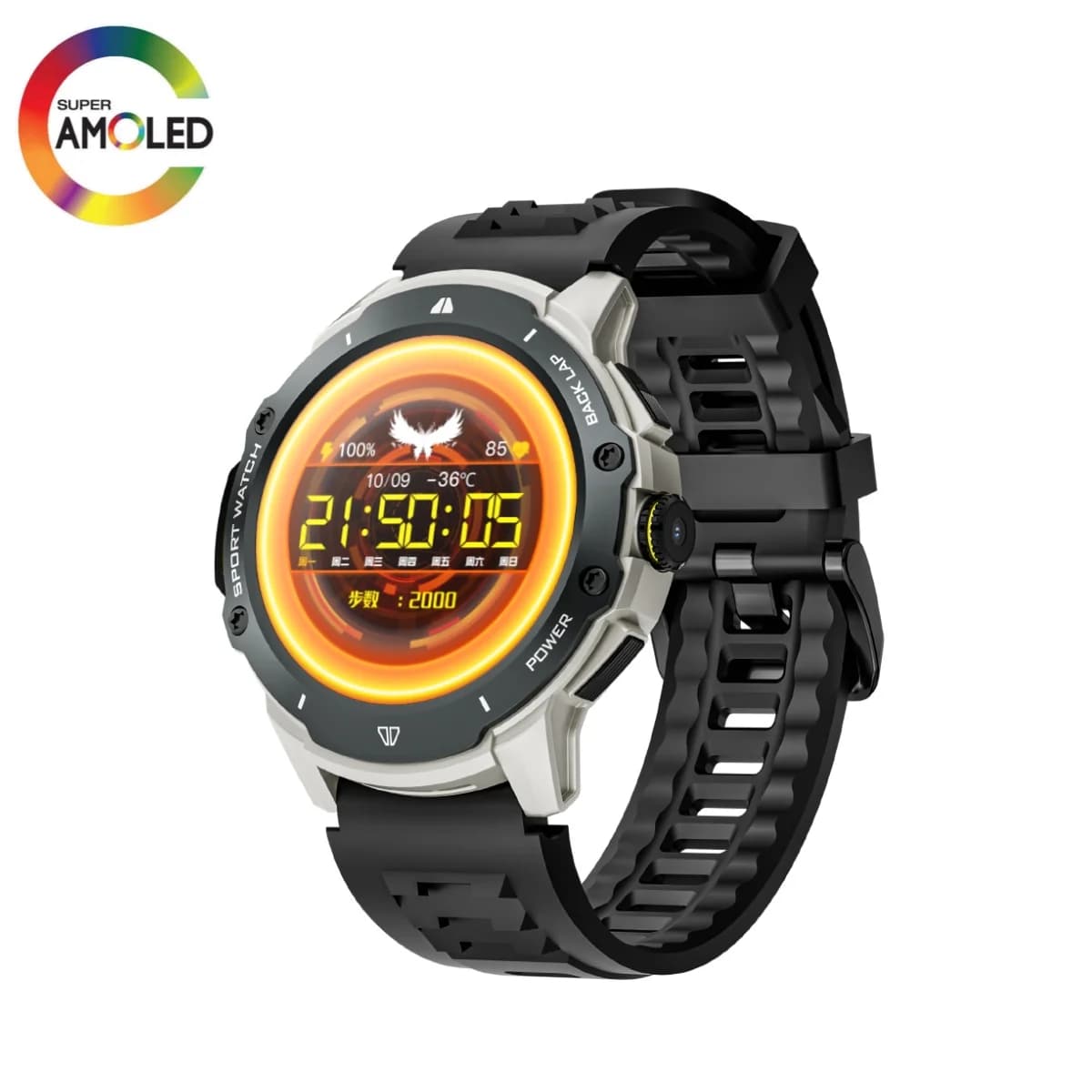 8 + 128GB Smart Watch 1.43 ''AMOLED 200W camera with GPS Wifi Google Play Store cardiofrequency monitor Smartwatch Android for men woman