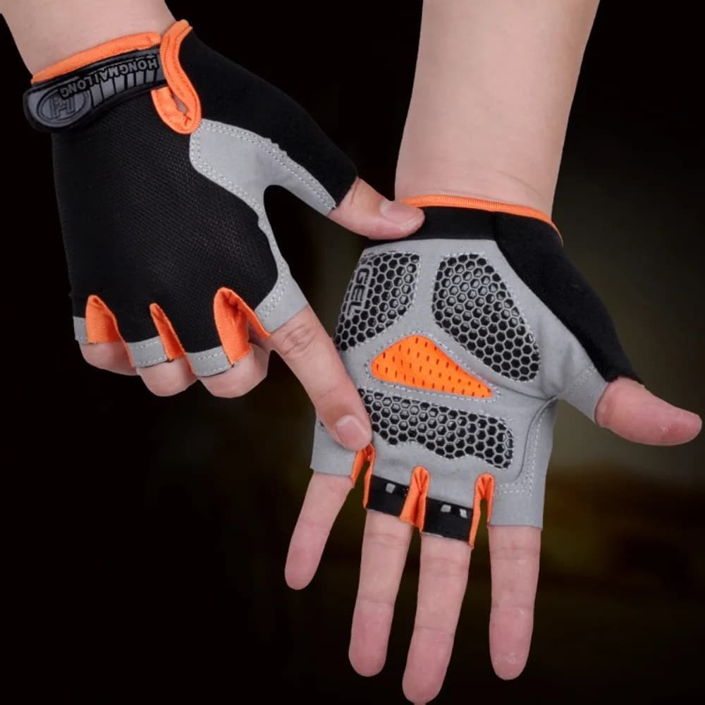 Fingerless Half Finger Gloves Anti-slip Elastic Shock Gym Training Gloves Unisex Breathable Women Men Cycling Gloves
