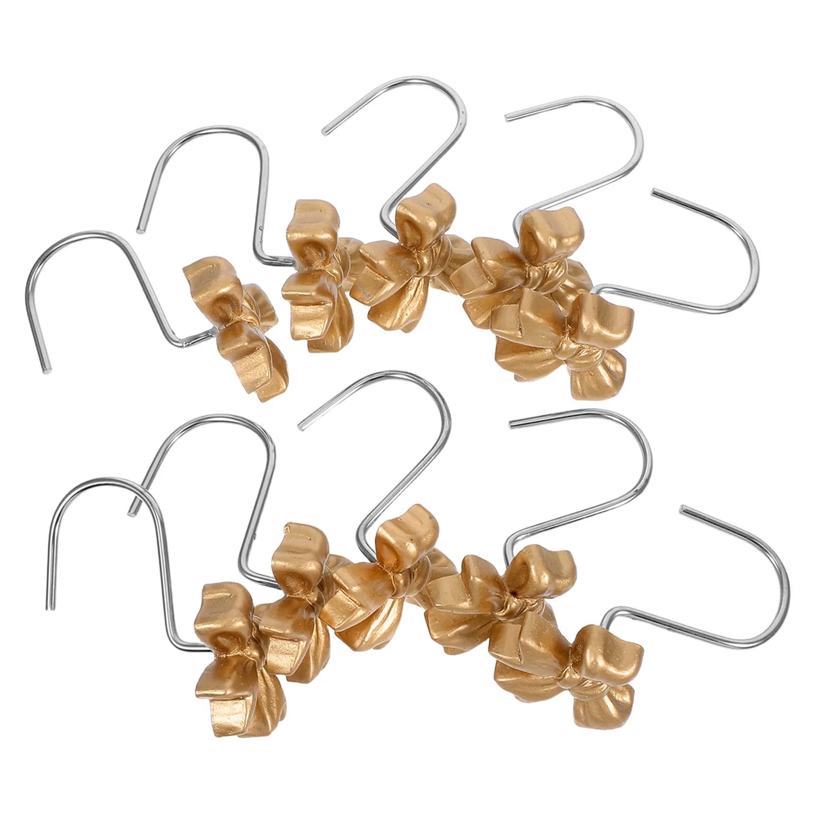 10 Pezzi Ganci per Tenda Doccia in Resina a Forma di Fiocco, Anelli Decorativi per Tende da Bagno, Accessori Impermeabili per Decorazione Artistica Ganci