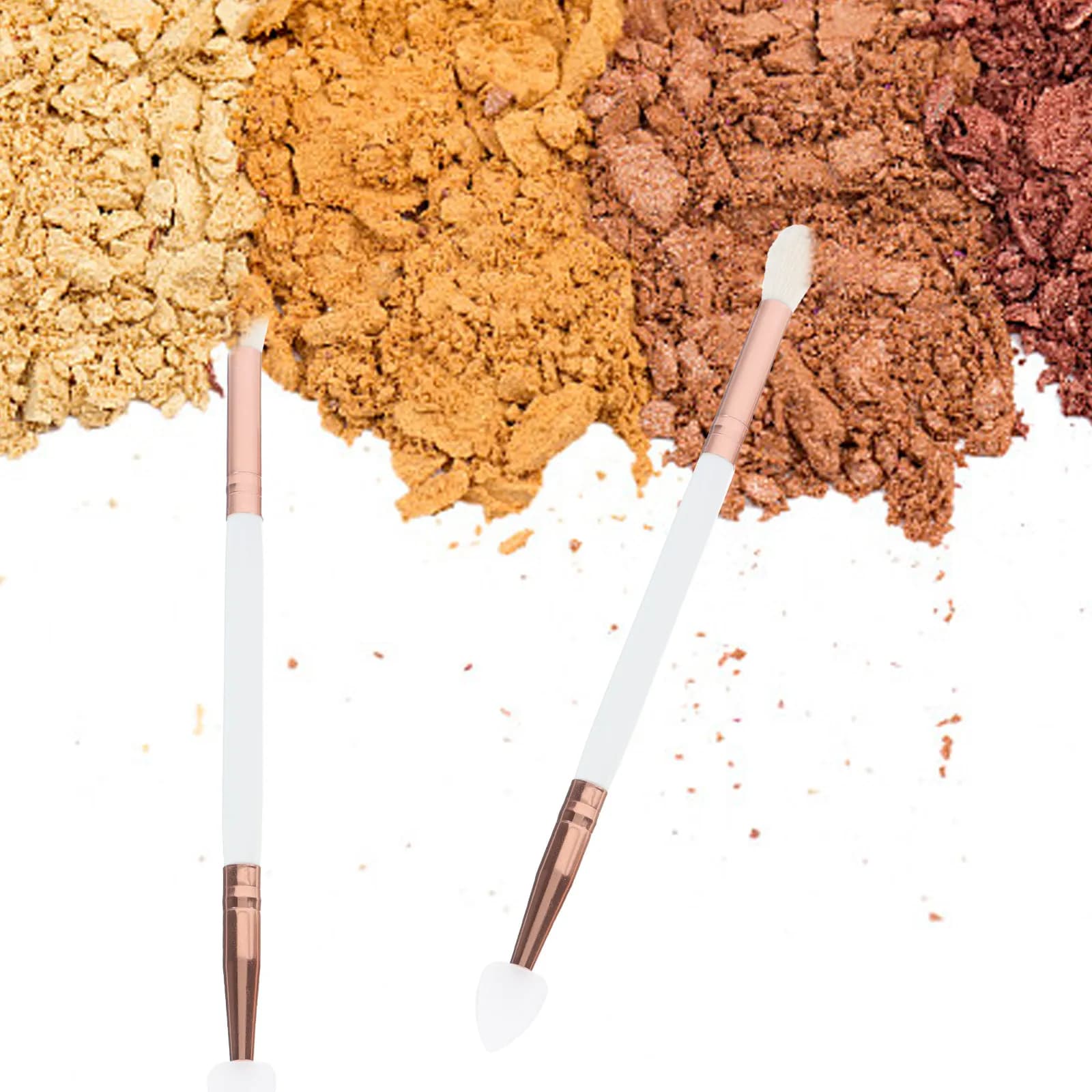 3Pcs Eyeshadow Brush Double-Ended Silicone Applicator Portable Multifunction Eye Makeup Tool Woman Makeup Accessory