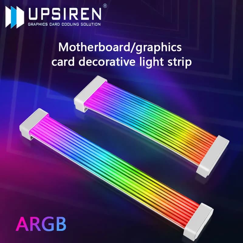 UPSIREN foldable ARGB light card, suitable for graphics card 24pin/8pin/2x8pin/12VHPWR / decorative light strip of motherboard