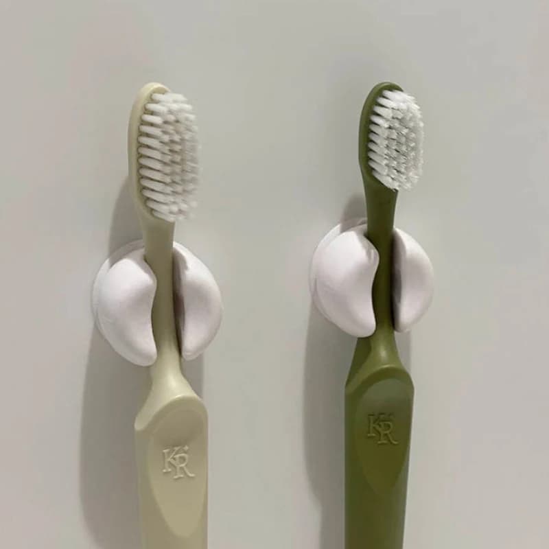 1/4 pezzi portaspazzolino semplice con ventosa a parete portaspazzolino portaoggetti Organizer accessori per il bagno