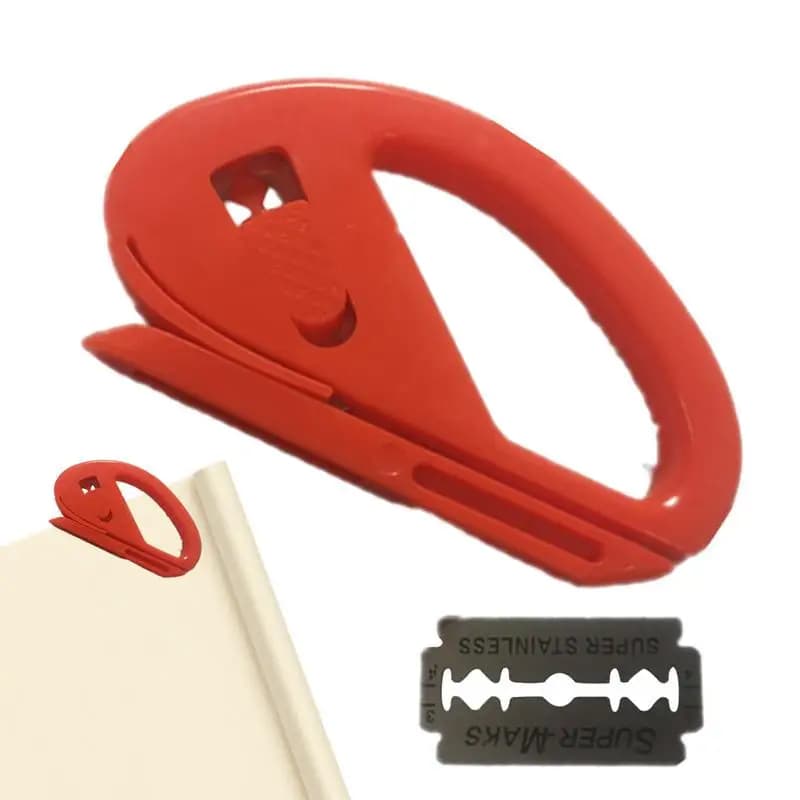 Strumento per tagliare la pellicola del veicolo Taglierina per pellicola in vinile per avvolgere l'auto con doppie lame Coltello da taglio per pellicola artigianale in acciaio inossidabile Strumenti per auto