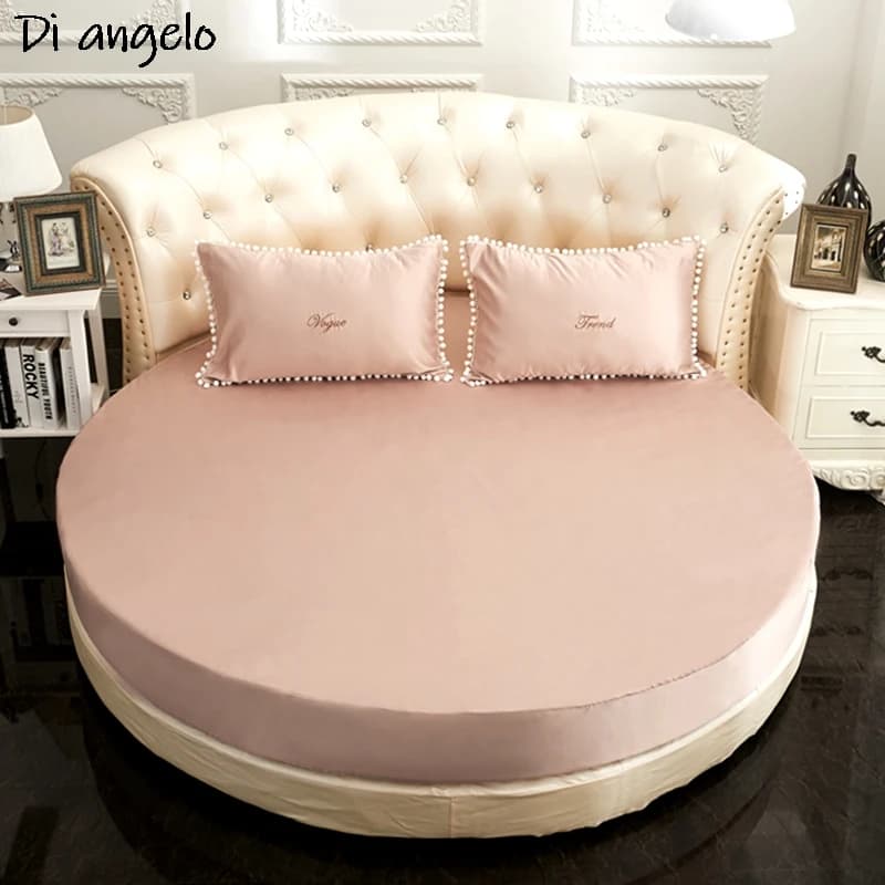 Lenzuolo con angoli rotondo in stile europeo, federa, copriletto in tinta unita, fodera lavabile, fascia elastica, lenzuolo, dimensioni personalizzate, # S