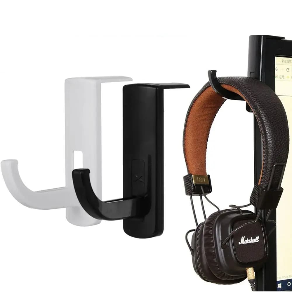 1PC autoadesivo gancio per cuffie gancio per gancio per gancio adesivo per nastro adesivo per scrivania Monitor per Display per PC accessori per supporti in plastica
