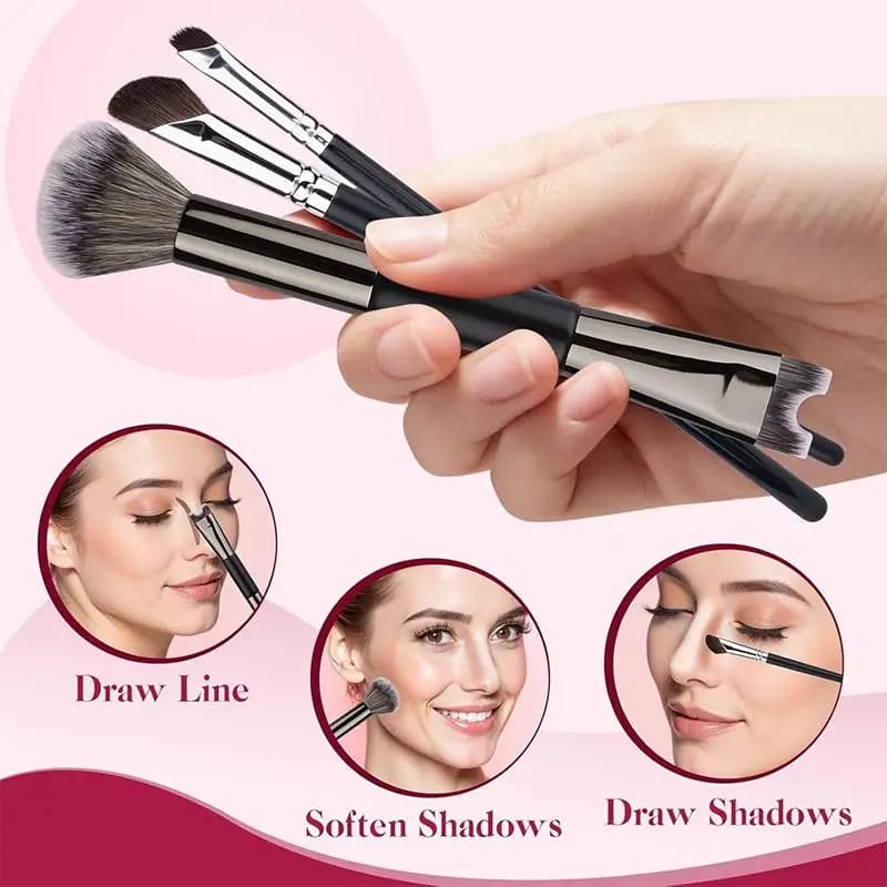 「U-Shaped Dual Head Makeup Brush Nose Contour Brushes Eyeshadow Contour Face Brush For Precise Nose Sculpting Makeup Tools」
