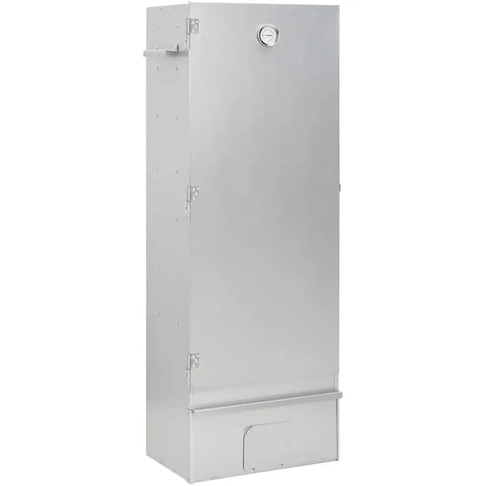 Wood Chip BBQ Oven, 17.5x11.4x43.3, Galvanized Steel Veal Smoker Cabinet, Outdoor Cooking, with Thermometer and Grids