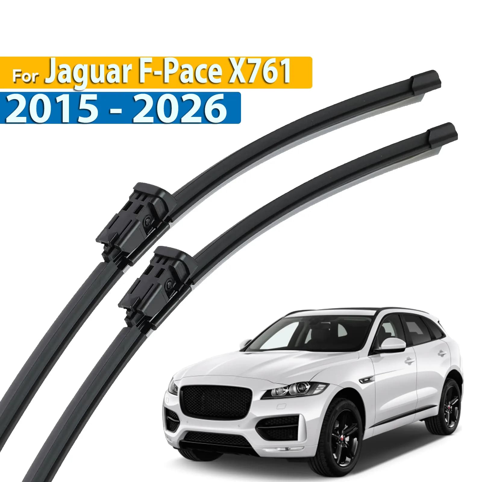 Erick's Wiper LHD Front Wiper Blades For Jaguar F-Pace X761 2015 - 2026 Windshield Windscreen Clean Window Rain Brushes 26"+19"
