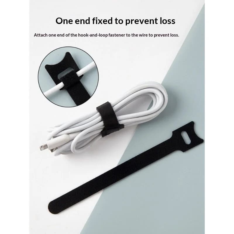 50/100/150PCS Reusable Nylon Hook‑Loop Cable Ties Adjustable Wire Organizer Straps For Mouse Earphone Cord Bundling Management
