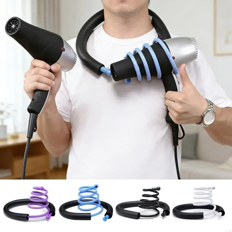 37ME Adjustable Dog Hair Dryer Hanging Neck Bracket For Pet Grooming Salon Bathing Drying Accessories Soft Padded Universal