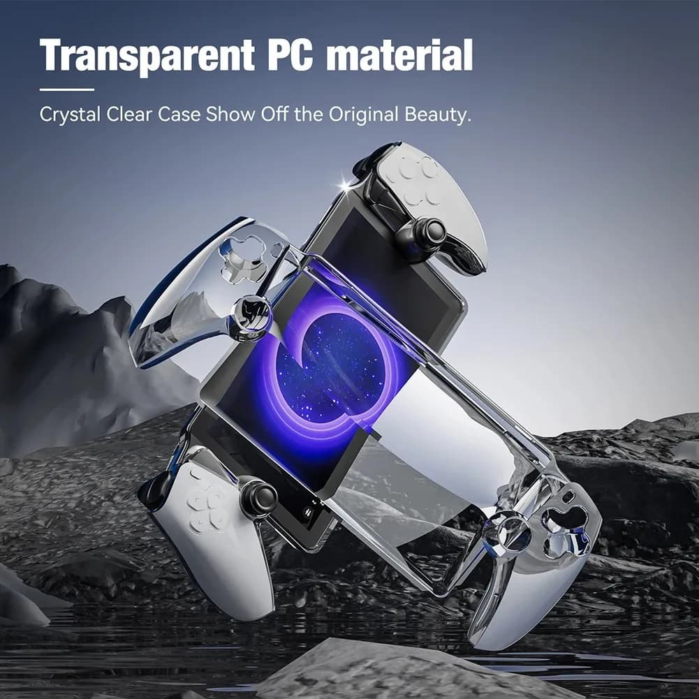 Custodia rigida antiurto per PS5 Portal, cover protettiva trasparente compatibile con gli accessori Sony PlayStation Portal