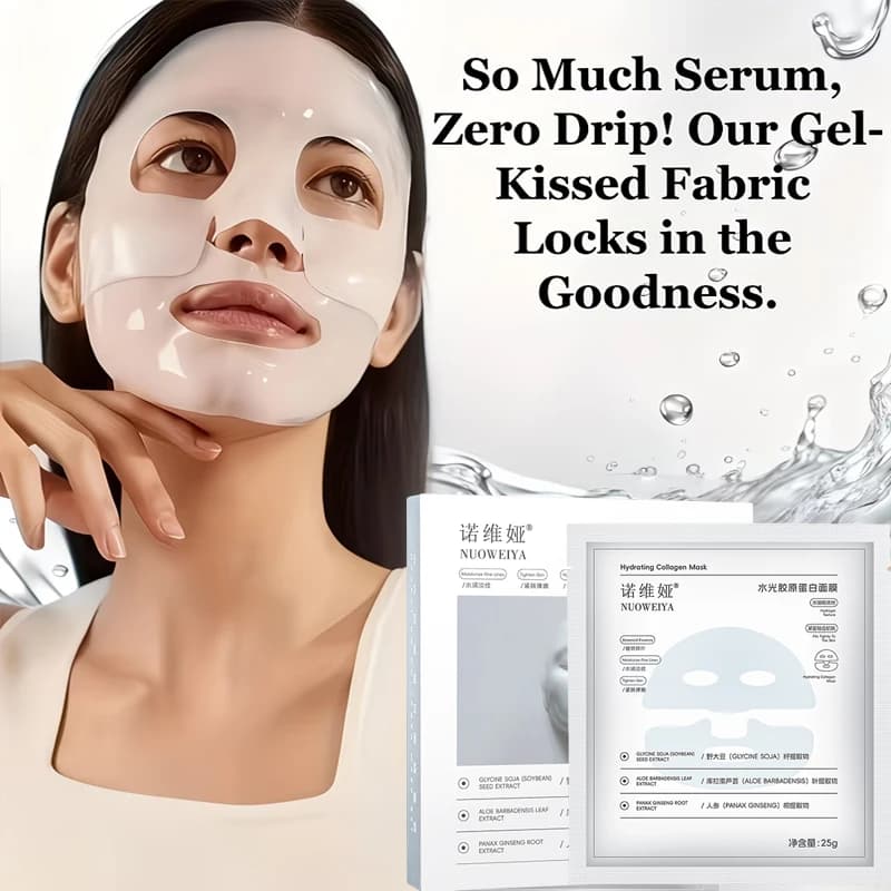 Water Gloss Collagen Facial Mask Set, Deep Moisturizing, Replenishing Skin Moisture, Creating Tender and Smooth Skin