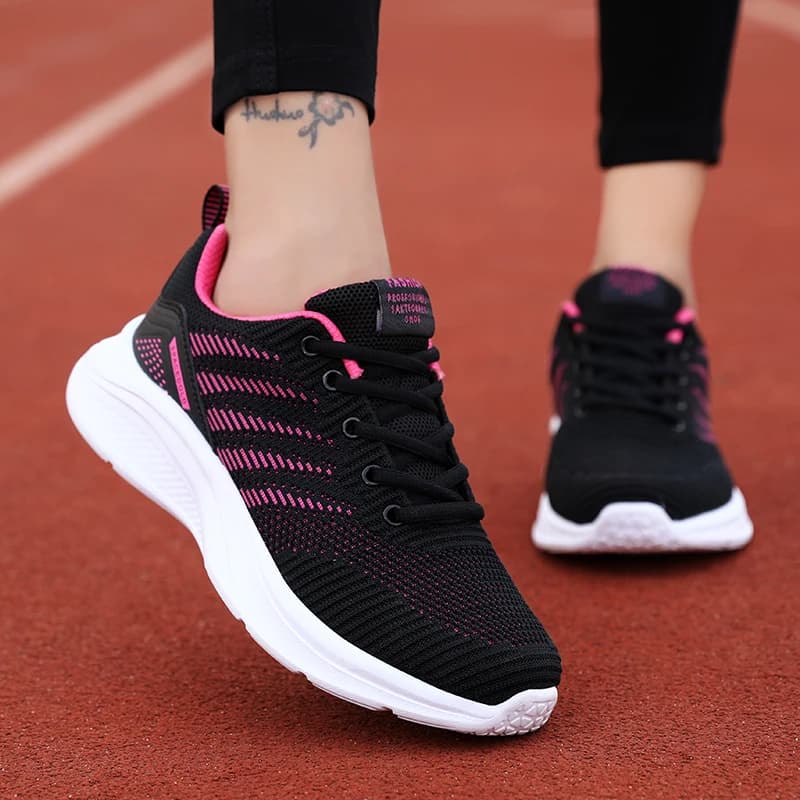 Scarpe da Corsa Leggere e Traspiranti per Donna, Comode e con Lacci, Ideali per Sport nel Parco