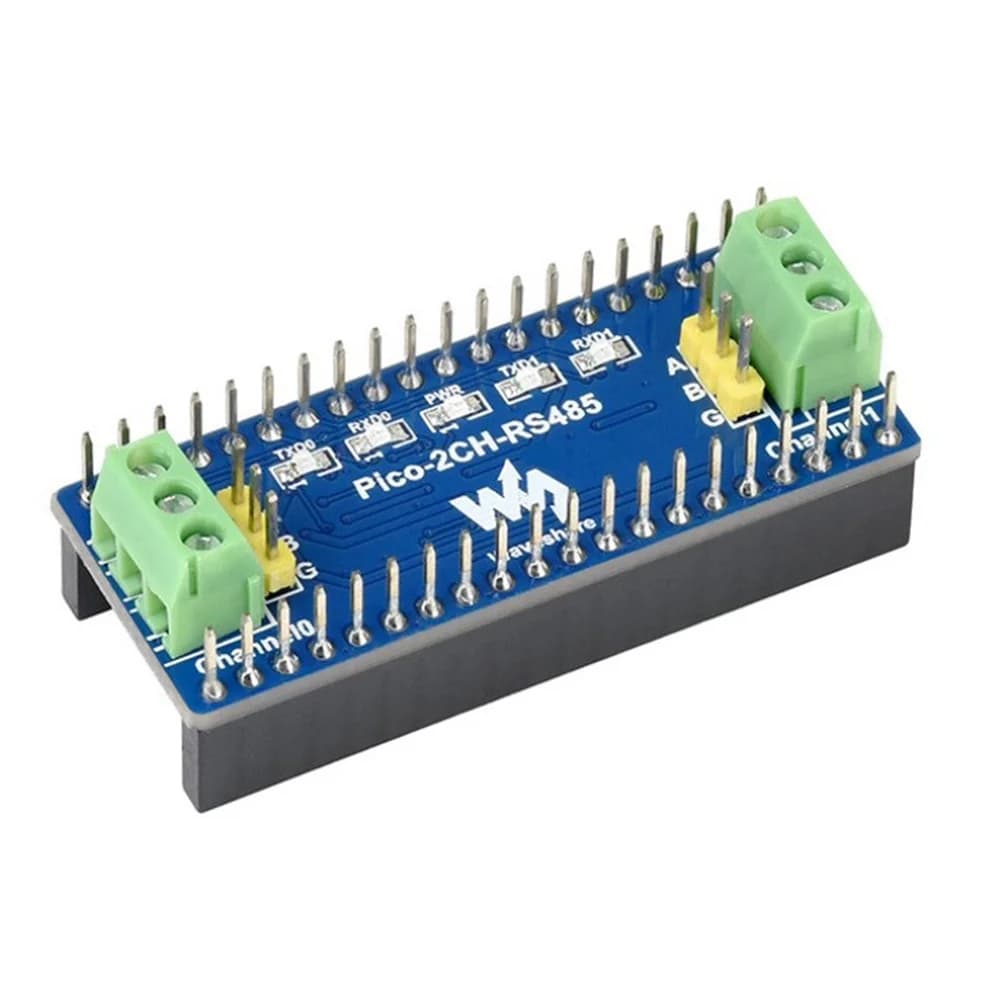Leading-Pico-2CH-RS485, 2-Channel RS485 Module For Raspberry Pi Pico, SP3485 Transceiver, UART To RS485, Standard Pi Pico Header