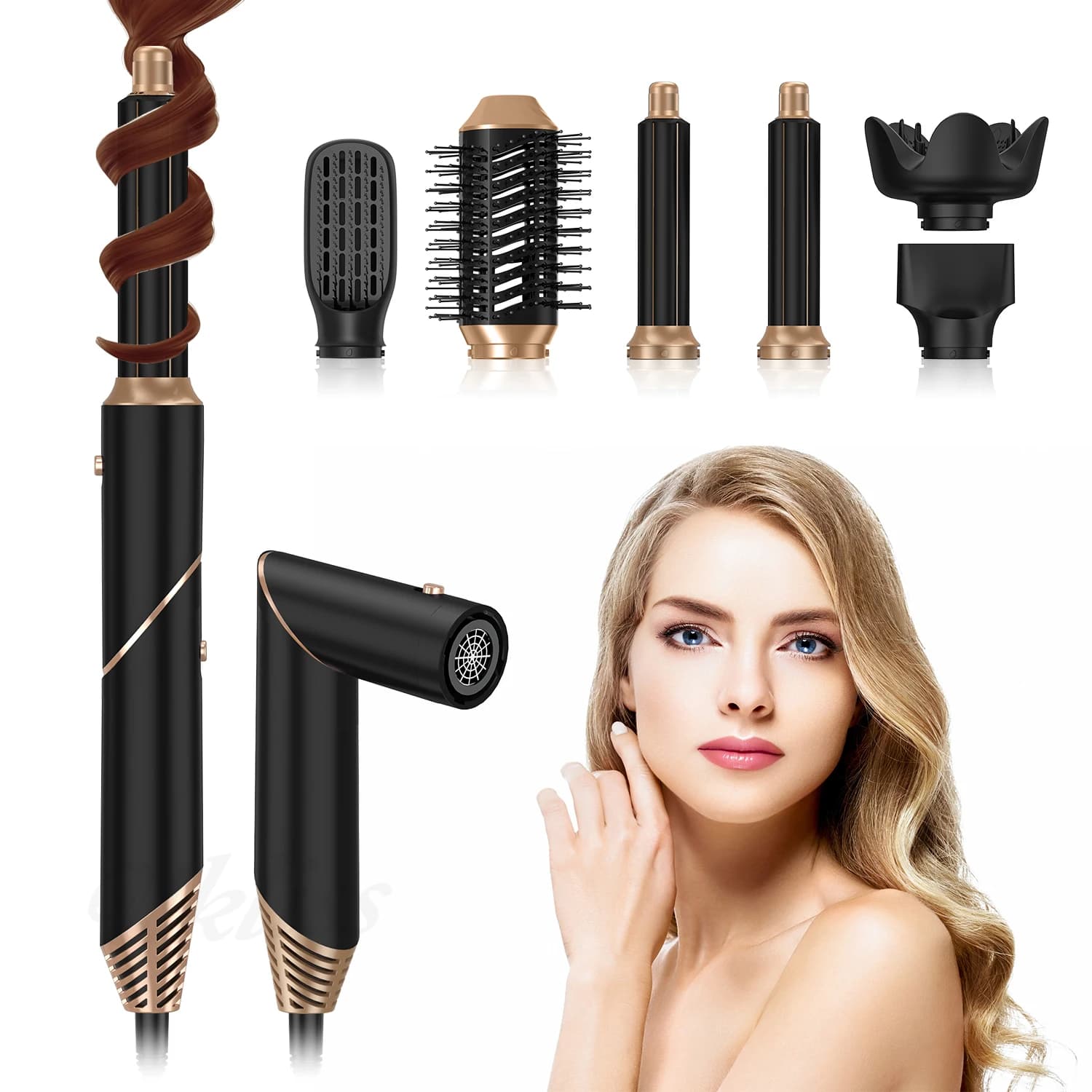 New hair dryer brush for hair dryer removable ionic negative Styler Air Culer Wand Kit Air Hot Comb Set