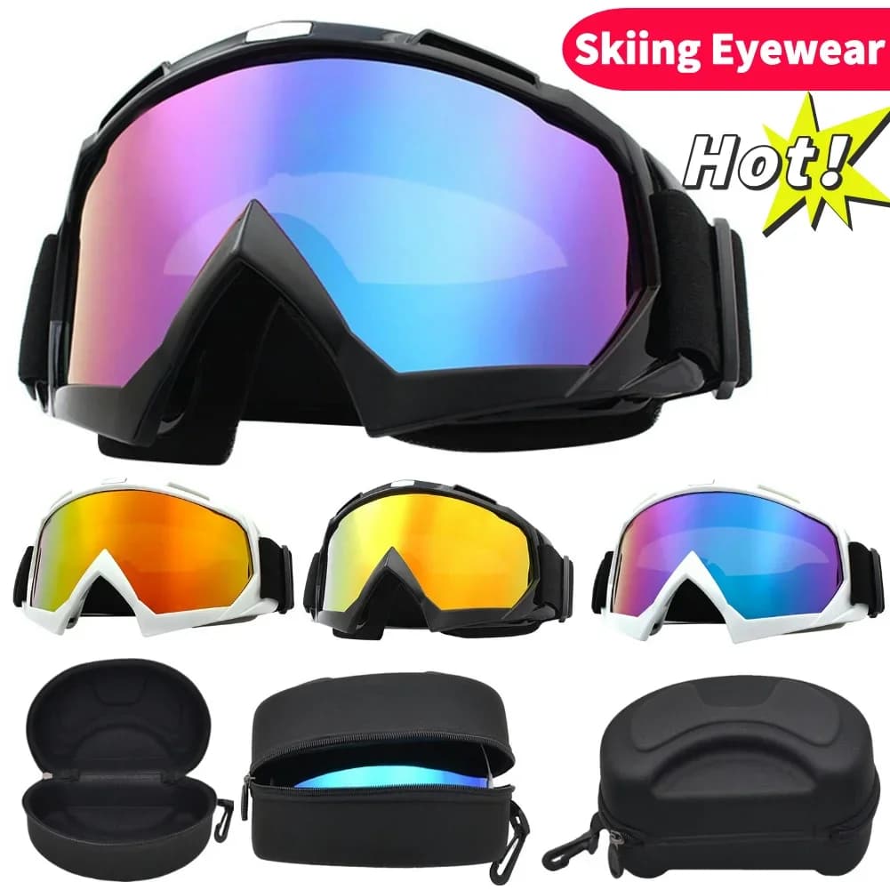 Occhiali da Sci Unisex, Protezione UV, Antiappannamento, per Snowboard, Moto, Ciclismo, Sport all'Aperto