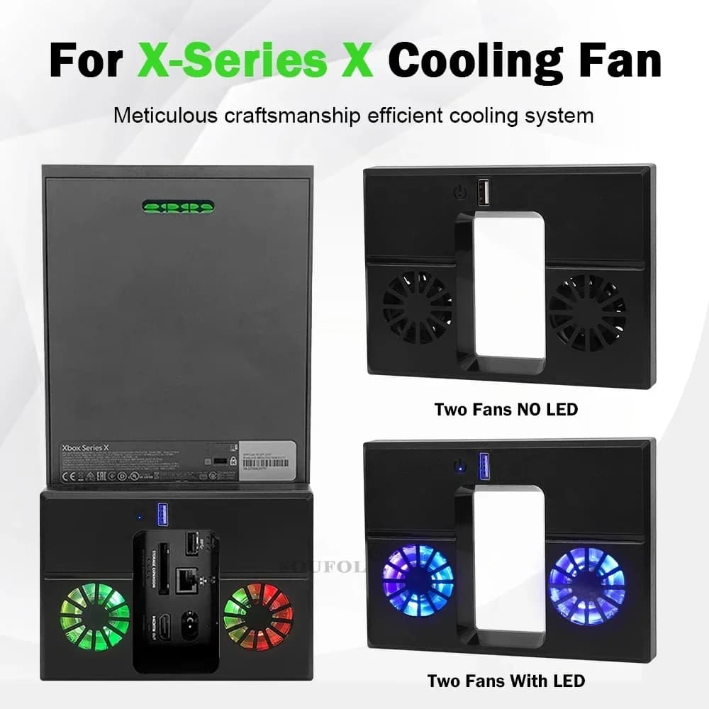 For Xbox Series X Console Cooling Fan Dock Station Slim Vertical Stand Host Side Radiator Usb Game Cooler For Xbox Gaming Access