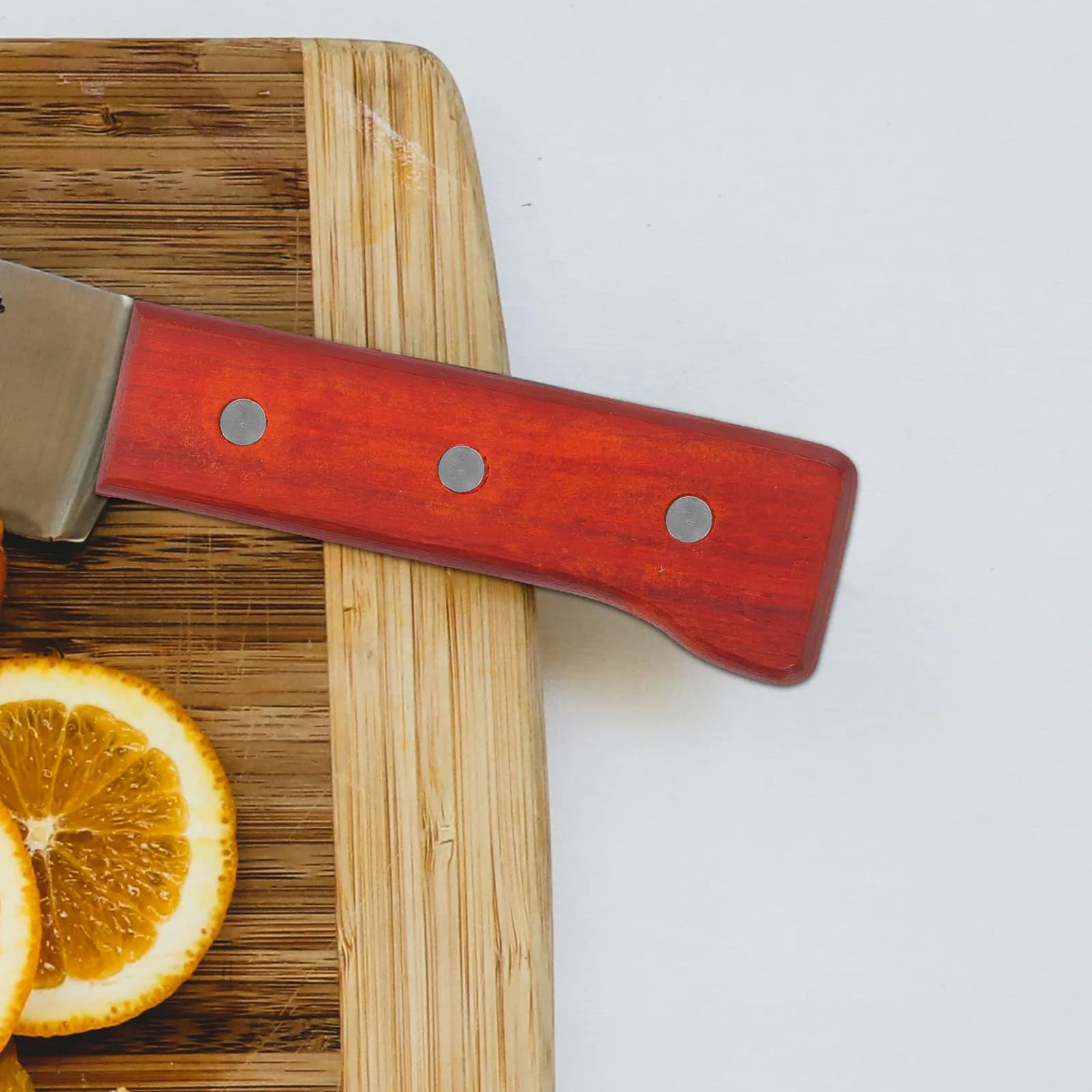 1Pair Rosewood Wooden Cutter Handles Non-Slip Grip Replacement for Kitchen Knife Durable Comfortable Grip Wood Knives Handle