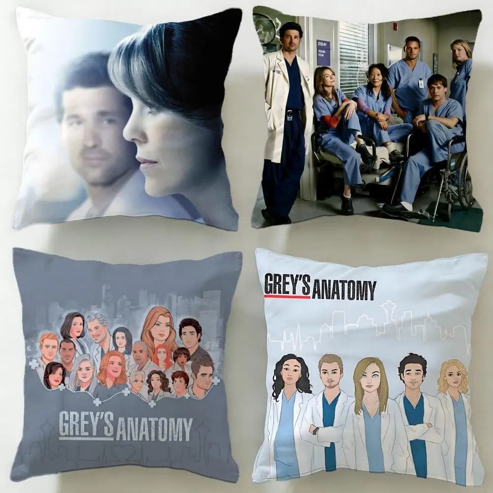 Fodera per cuscino della serie televisiva classica Grey's Anatomy, morbida e facile da lavare – versatile per divano, letto, viaggi e ufficio