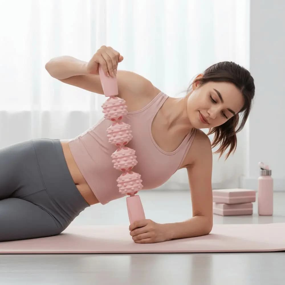 Deep Tissue Muscle Roller Stick Muscle Massage Sports Rehabilitation Handheld Fascia Tool Body Slimming Foam Massage Roller