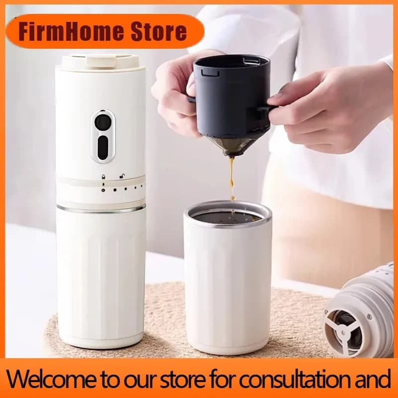 FirmHome StorePortable Coffee Machine Mini Small Grinding Bean Integrated Electric Coffee Grinder Capsule Espresso Maker Househo