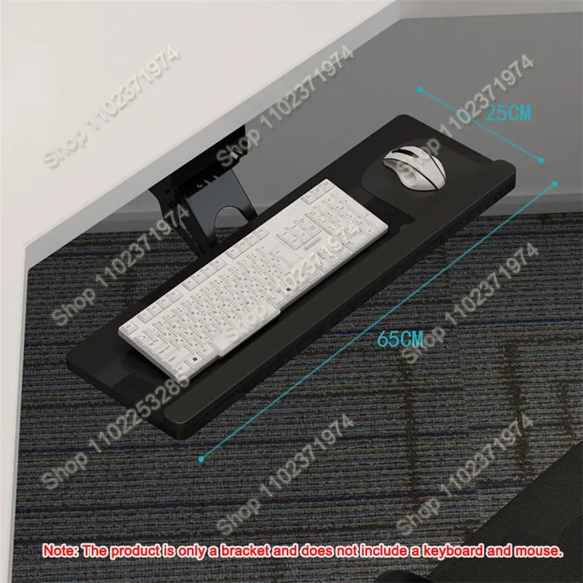 Supporto per tastiera con poggiapolsi inclinabile scorrevole ergonomico con tappetini per mouse per supporto per vassoio per tastiera da scrivania per computer