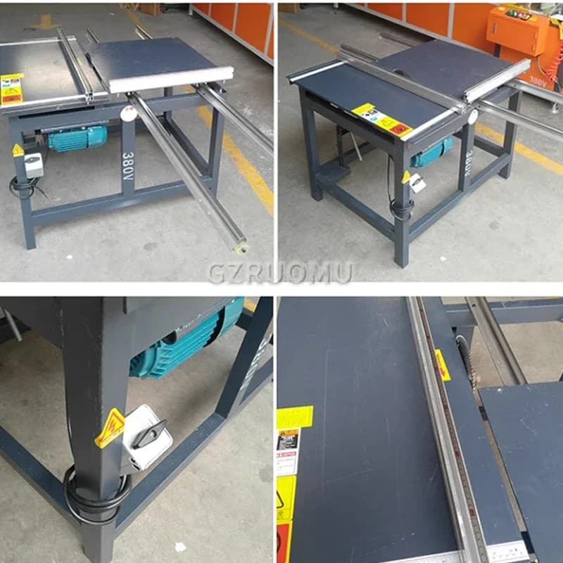Small Simple Sliding Push Table Saw Woodworking Machinery Precision Cutter Saws Board Cutting Cutting Machine Desktop Miter Saws