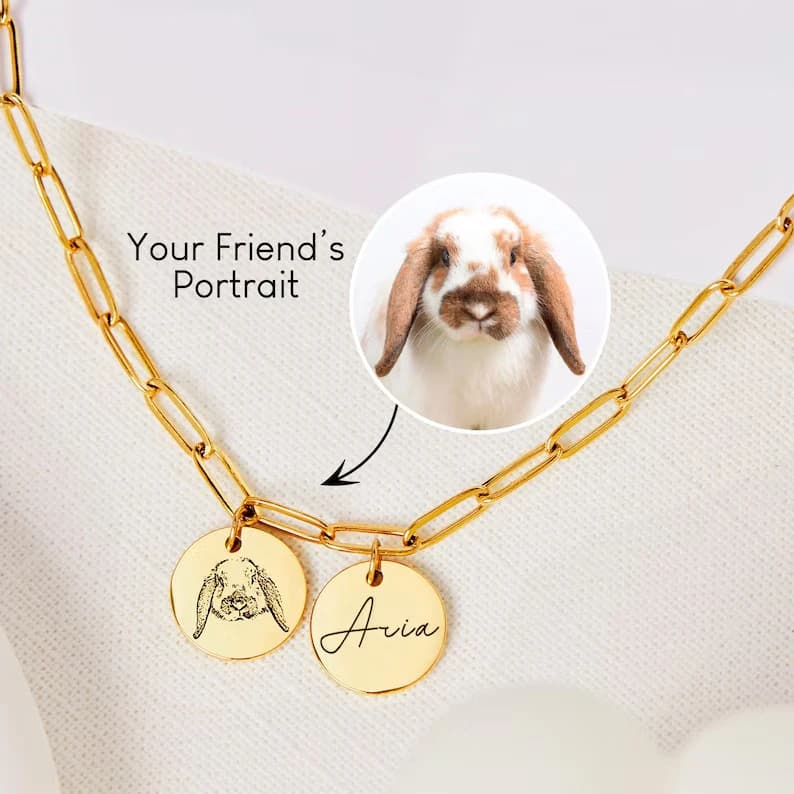 Personalized Pet round Tag Necklace Stainless Steel Laser Engraved Pendant New European And American Style Jewelry for Animals