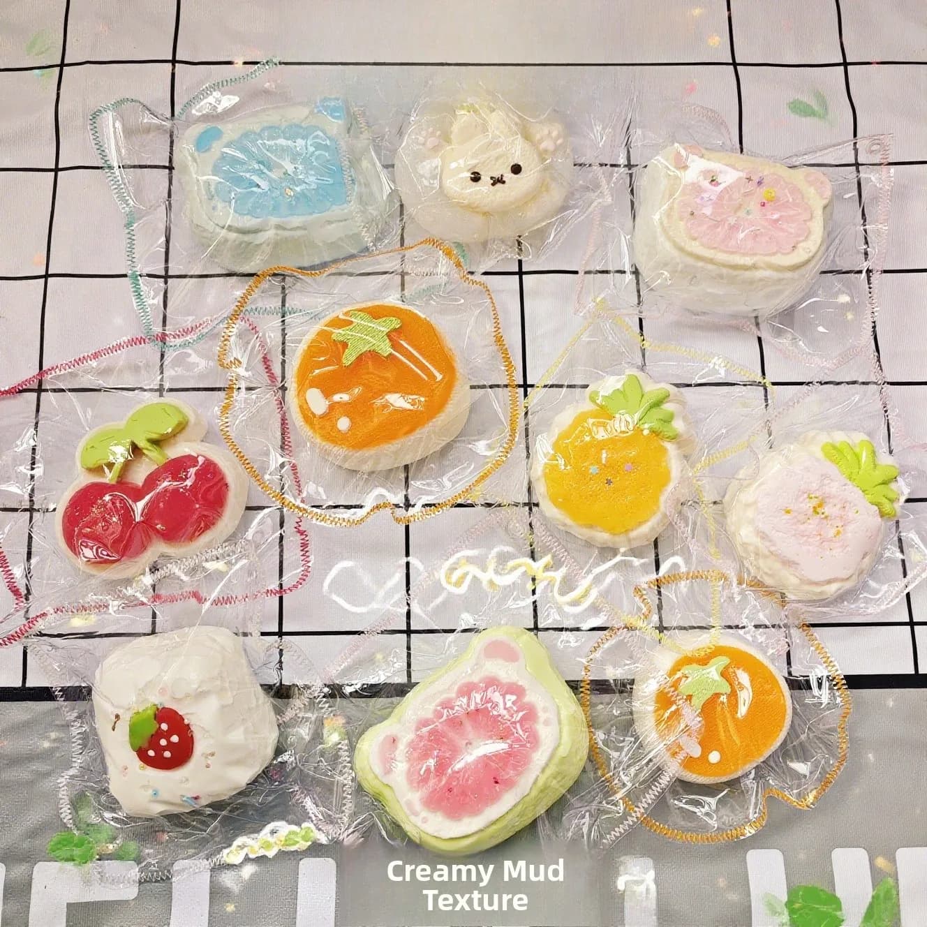 Giocattolo Antistress in Silicone per Alimenti Serie Frutta, Giocattolo Creativo Rilassante con Texture di Pasta Modellabile Morbida e Spremibile