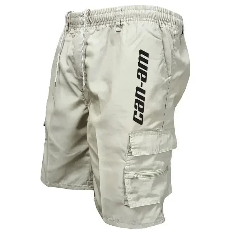 2026 Summer Men's Quick-Drying Printed Outdoor Shorts Multi-Pocket Baggy Work Shorts Elastic Waist Cycling Shorts