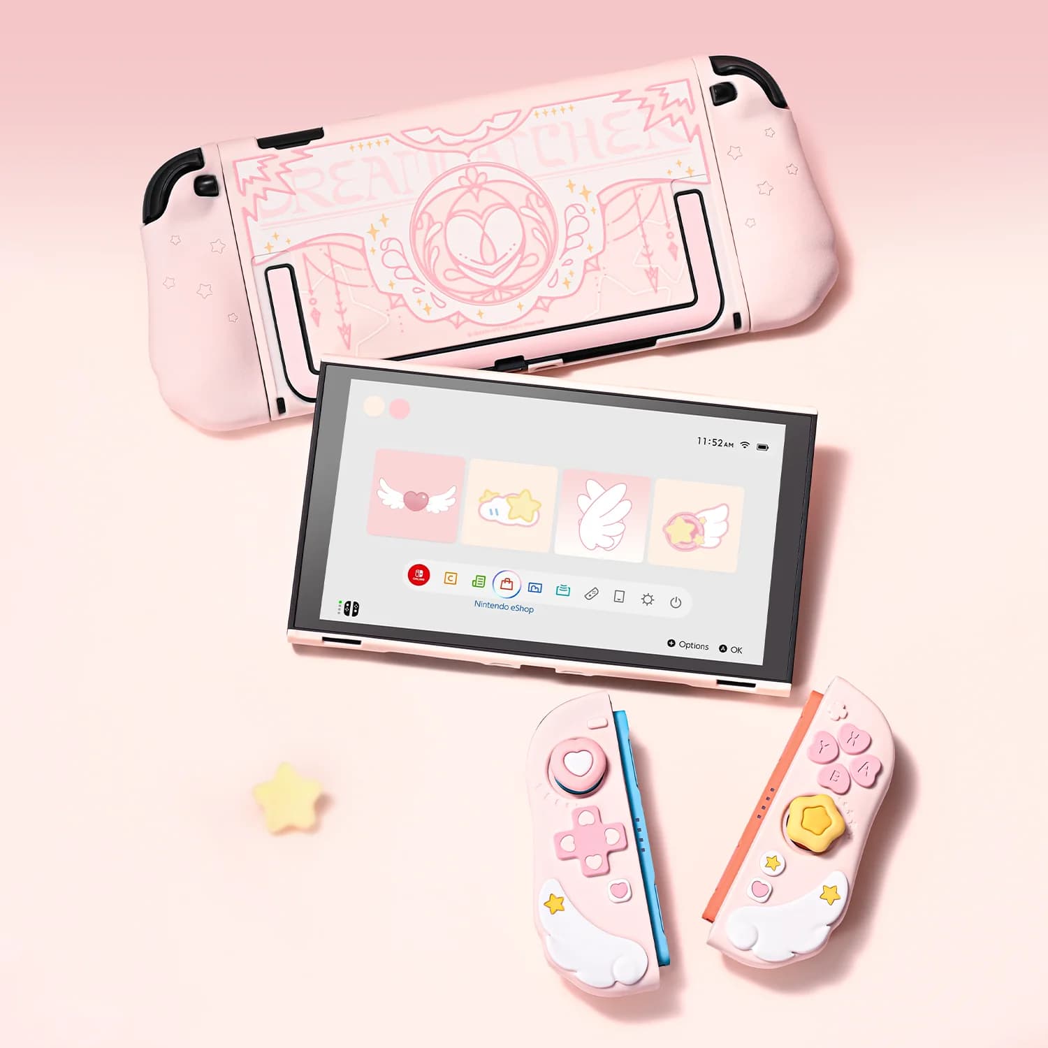 Star Wings Dock Charger Protezione in silicone per Nintendo Switch 2 Custodia rigida NS2 Joycon Soft Hand Grip Shell Thumb Stick Cap Cover