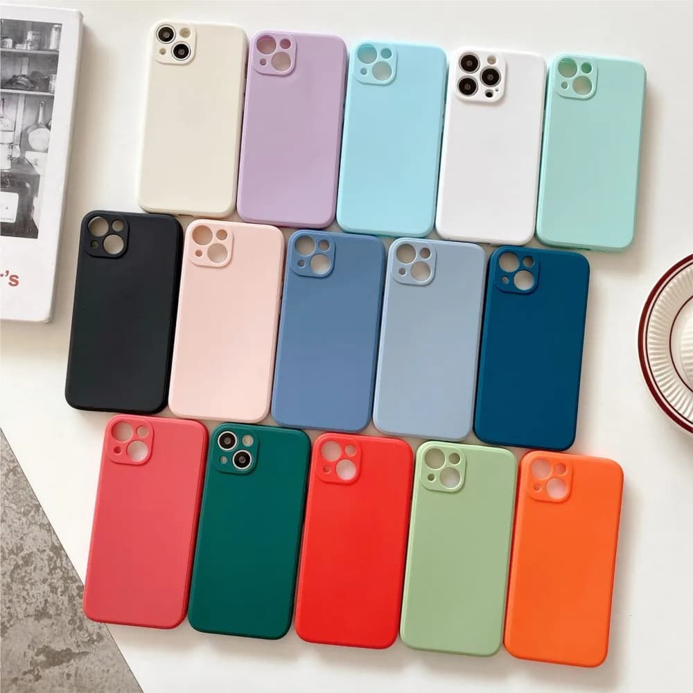 Custodia per telefono in silicone liquido quadrato per iPhone 13 16 15 14 X Xr Xs Max 12 11 Pro Max 7 8 Plus SE 2020 2022 16e Custodia opaca